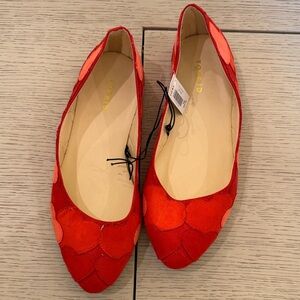 torrid Red Scalloped Heart Ballet Flats